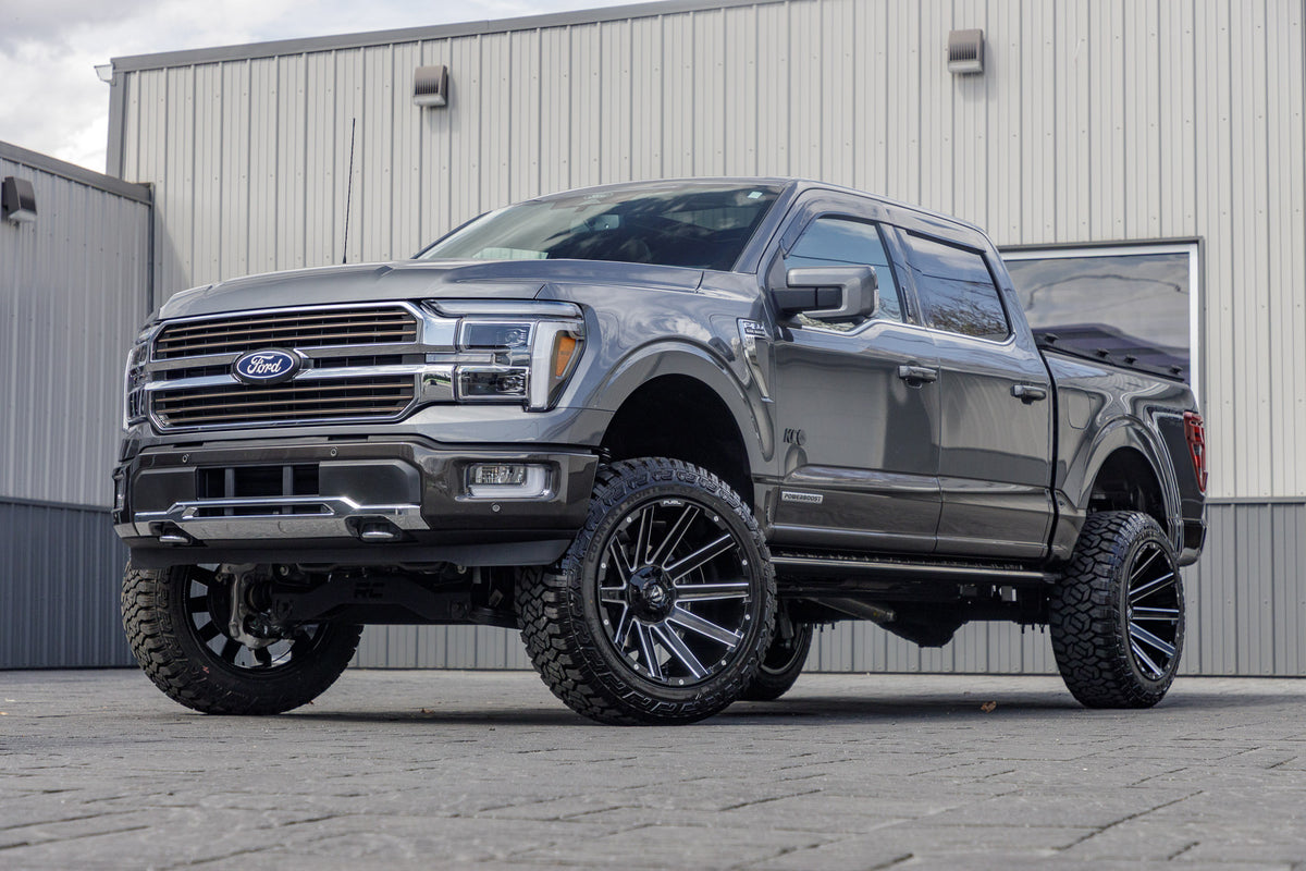 2024 Ford F-150 King Ranch with a 6" Rough Country lift kit, 22x12 Fuel Contra wheels, and 35" Fury Country Hunter R/T tires