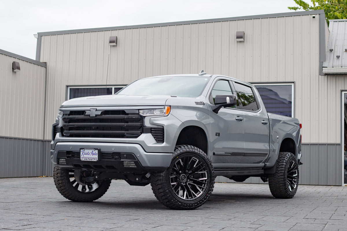 2023 Chevrolet Silverado 1500 High Country with a 6" BDS lift kit, 22x12 Fuel Rebar wheels, and 35" Avix Trailtek R/T tires.
