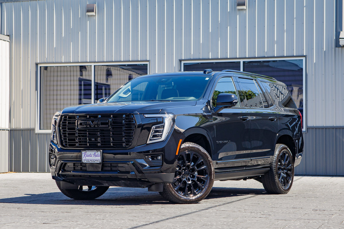 2026 GMC Yukon Denali with GMC Factory suspension, 22x9 GMC Stock wheels, and 275/50 Bridgestone Alenza tires.