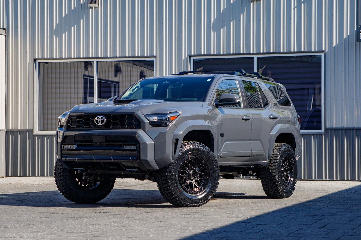 2026 Toyota 4Runner TRD Sport with a 3" ReadyLift lift kit, 18x9 Fuel Surge wheels, and 35" Avix Trailtek R/T tires.