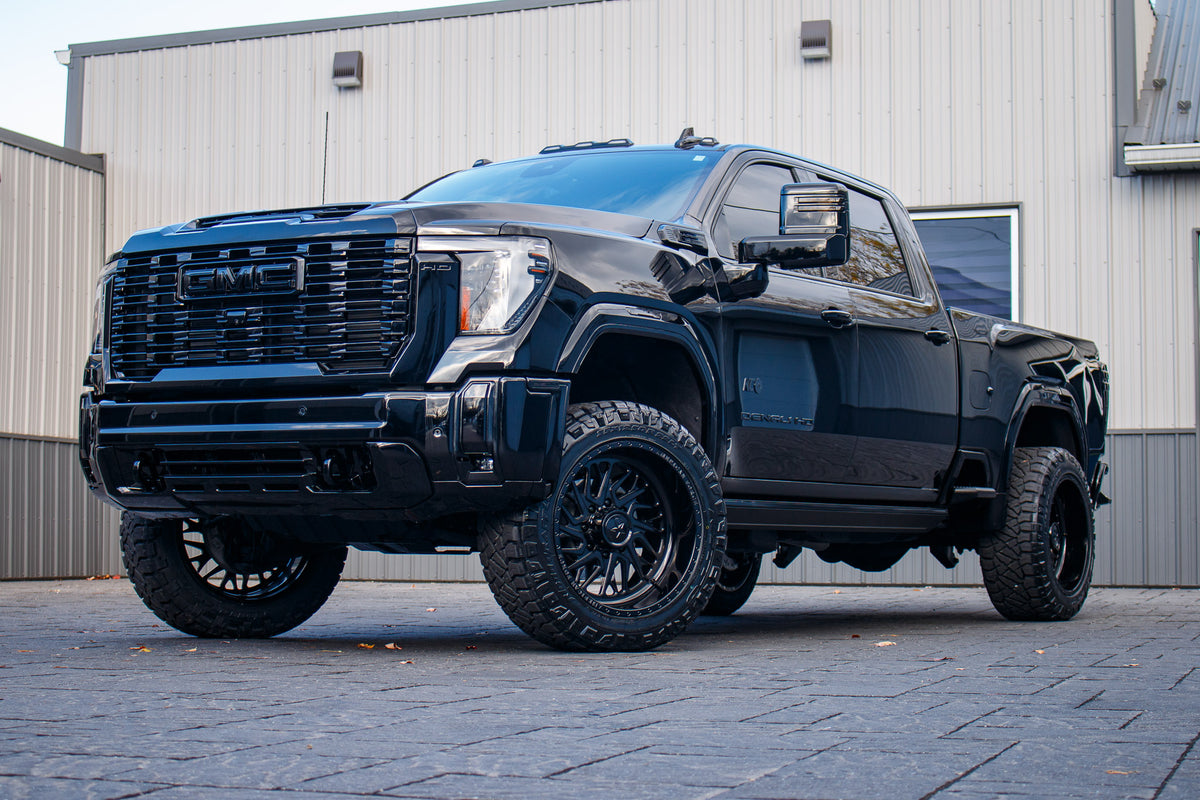 2024 GMC Sierra 250 Denali Ultimate with a 3" Cognito leveling kit, 22x12 American Force Nova wheels, and 35" Nitto Ridge Grappler tires.