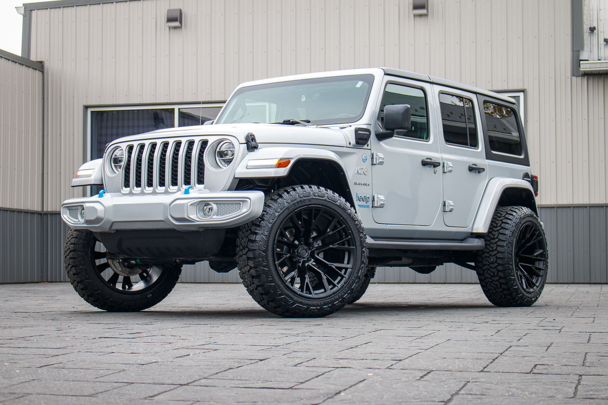 2022 Jeep Wrangler with a 2.5" lift kit, 22x12 Fuel Rebar wheels, and 35" Fury Country Hunter R/T tires.