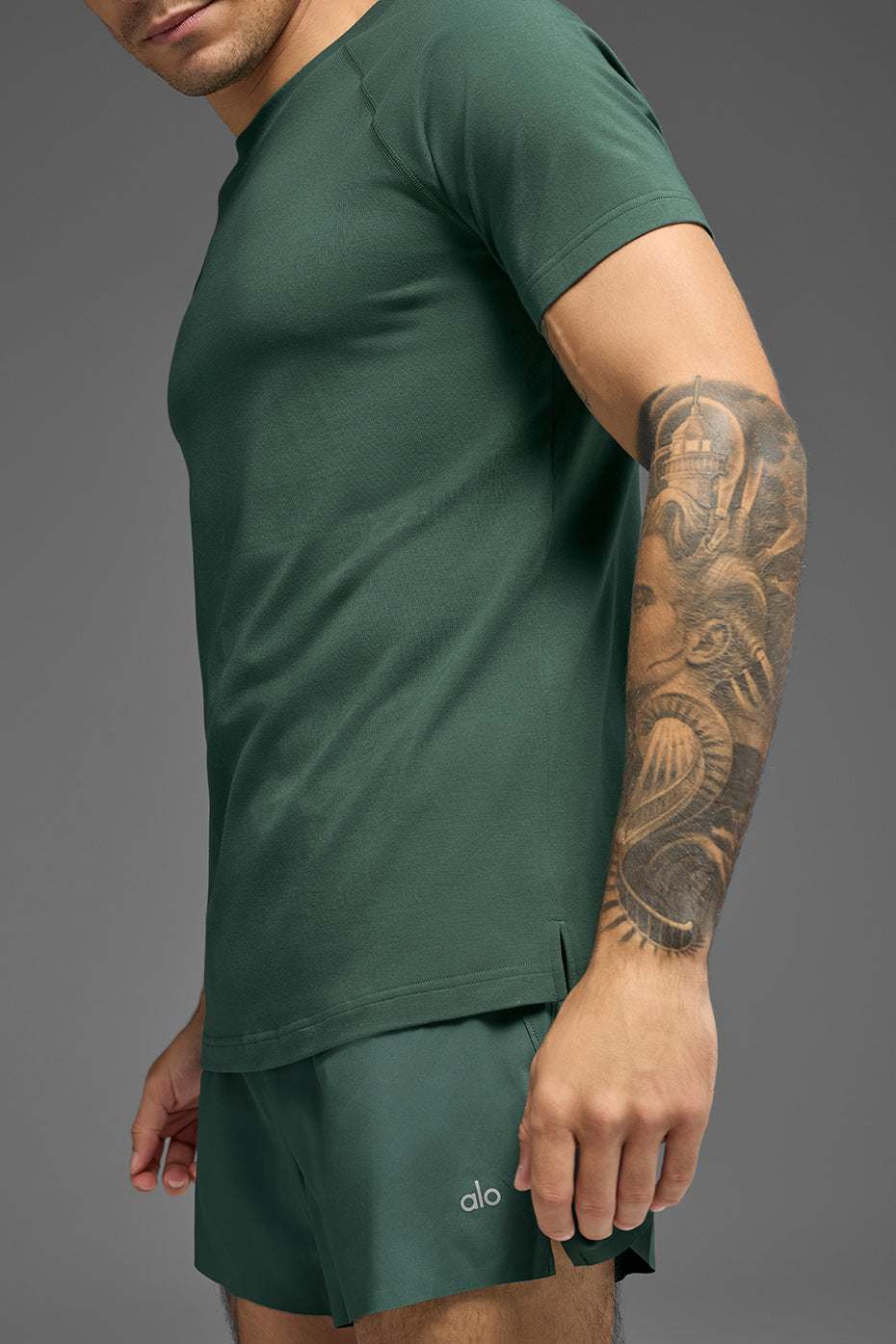 ALO Vapor Crewneck Short Sleeve - Clover Green