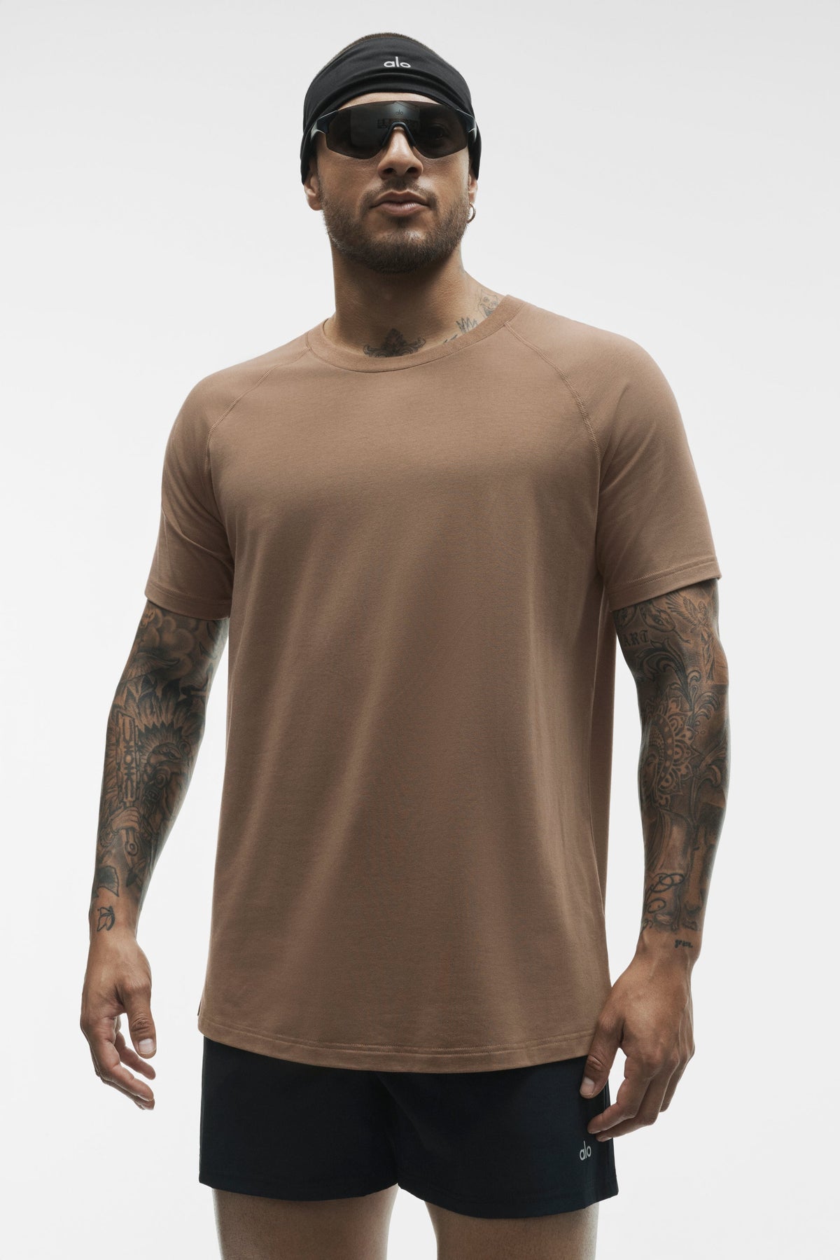 ALO Vapor Crewneck Short Sleeve - Java Brown