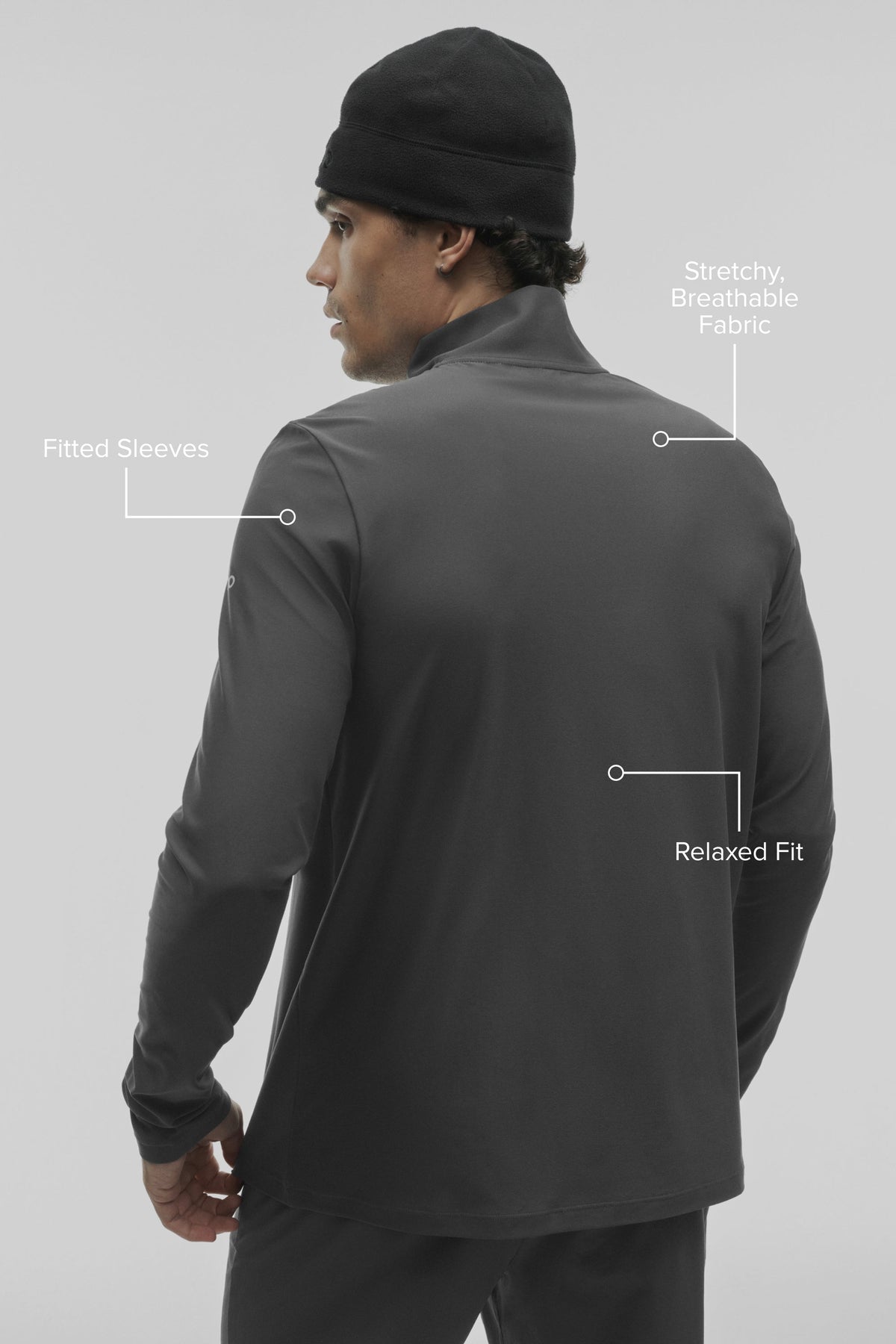 Conquer 1/4 Zip Reform Long Sleeve - Anthracite