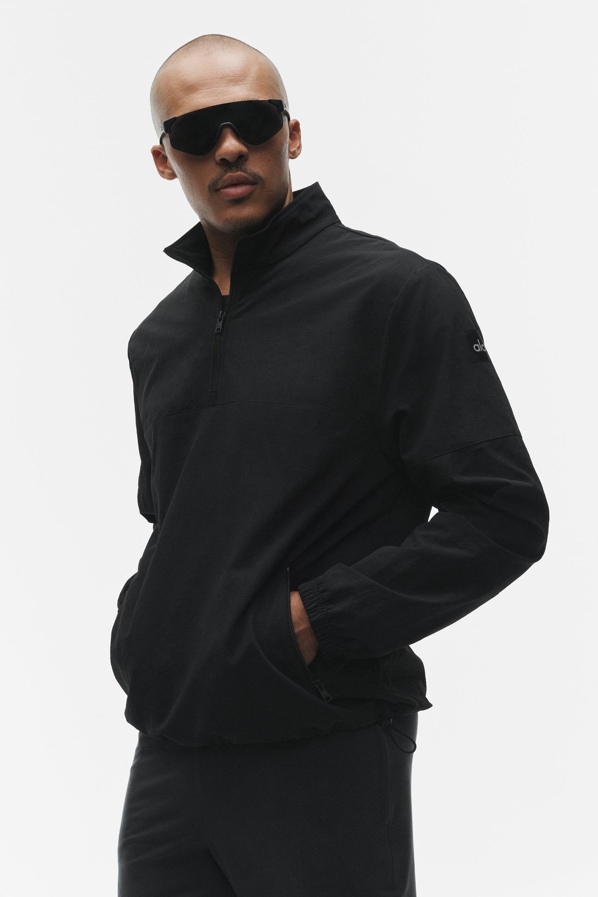 Light Weight Takeaway Track Pullover - Black