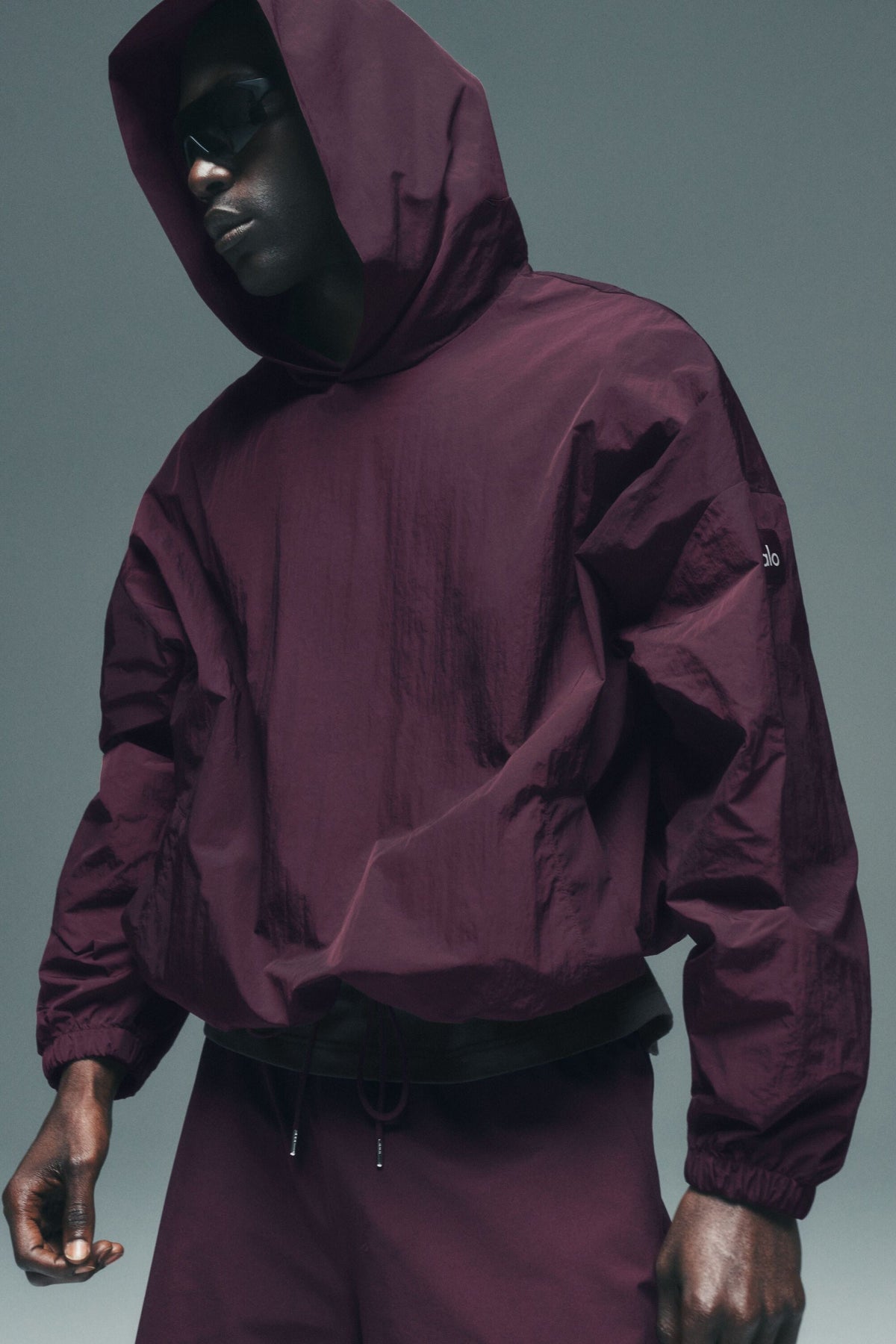 Axis Hooded Pullover - Rich Bordeaux