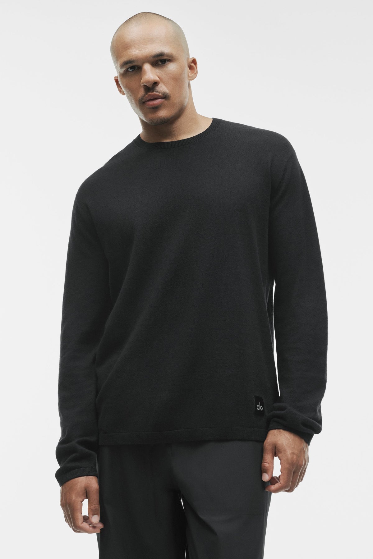 Cashmere Blend Ever Soft Long Sleeve Crew - Black