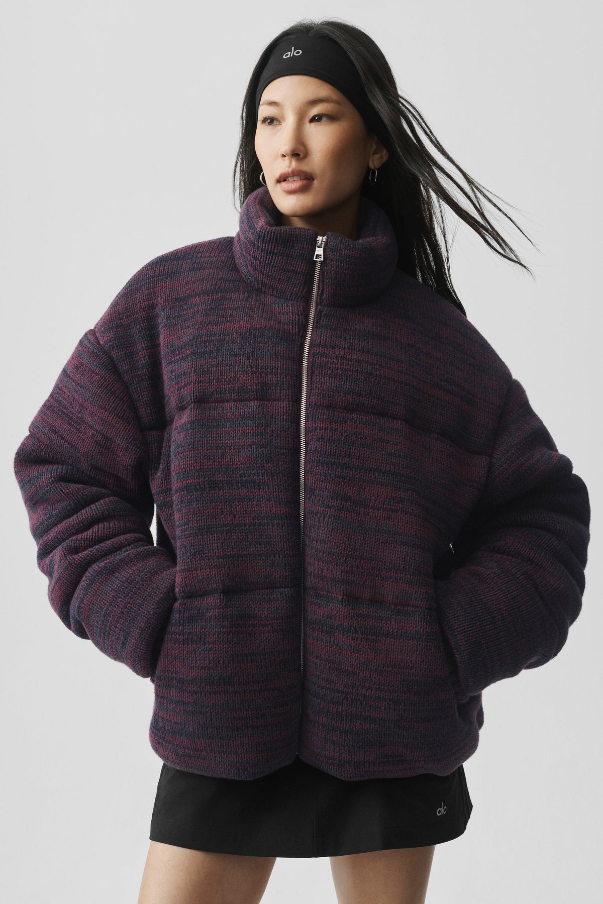 Stage Sweater Puffer - Rich Bordeaux Multi