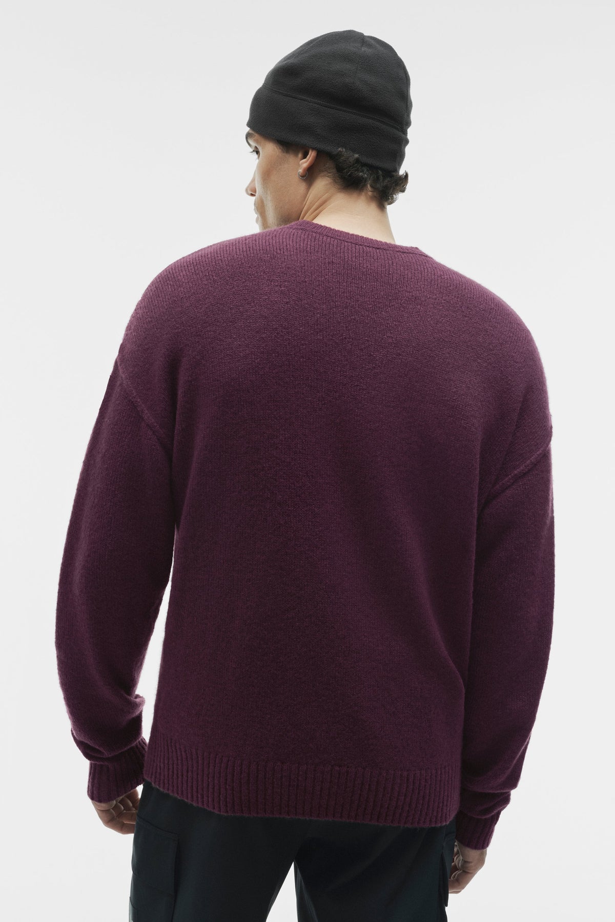 Unisex Wool Cashmere New Class Crewneck Sweater - Rich Bordeaux