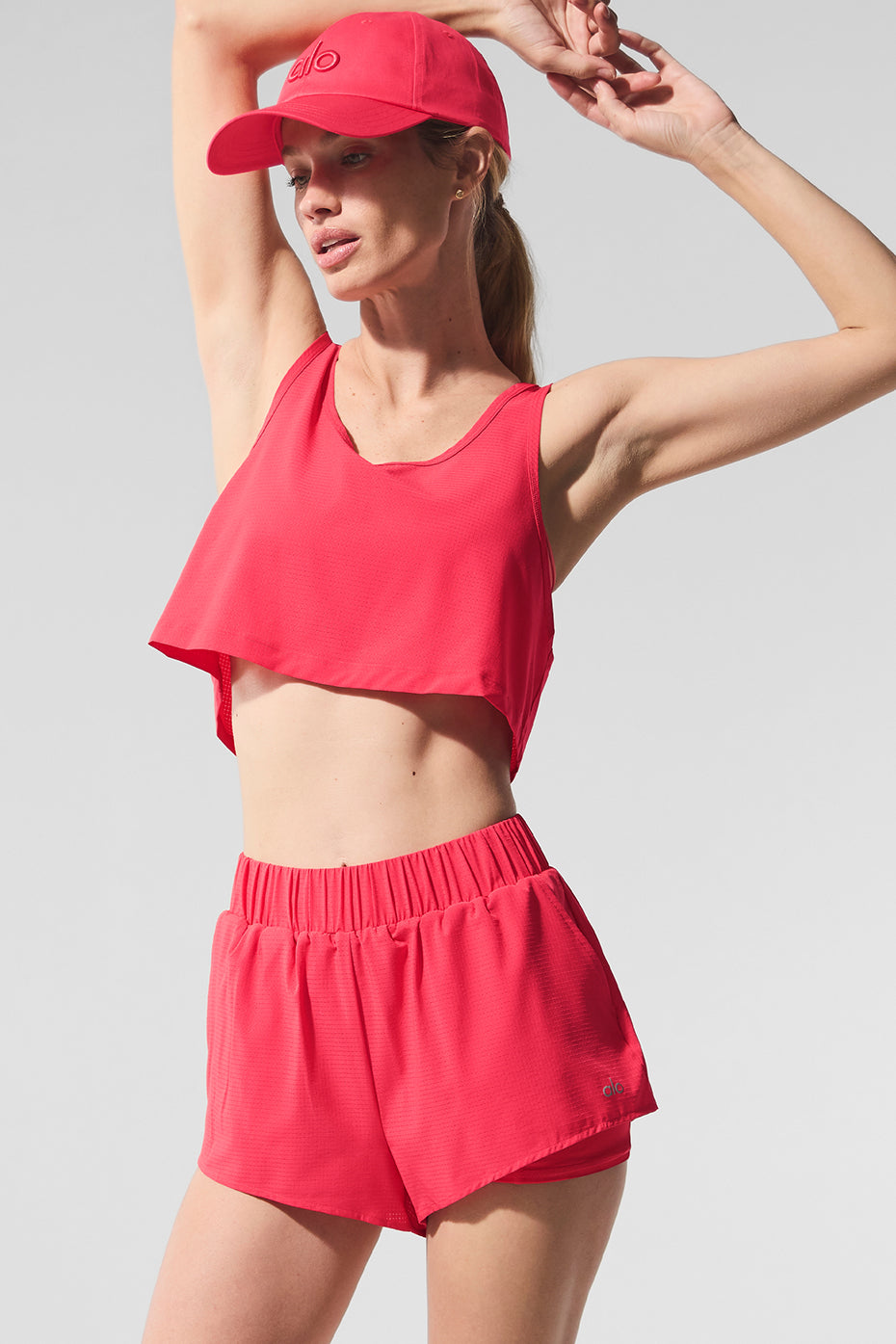 Cropped Sport Star Tank - Candy Red