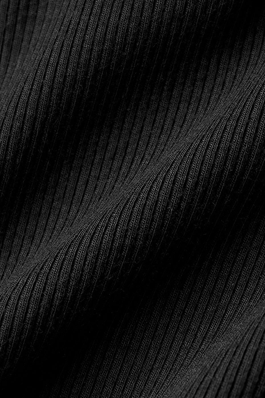 Ribbed Mesmerize Mock Neck Long Sleeve - Black