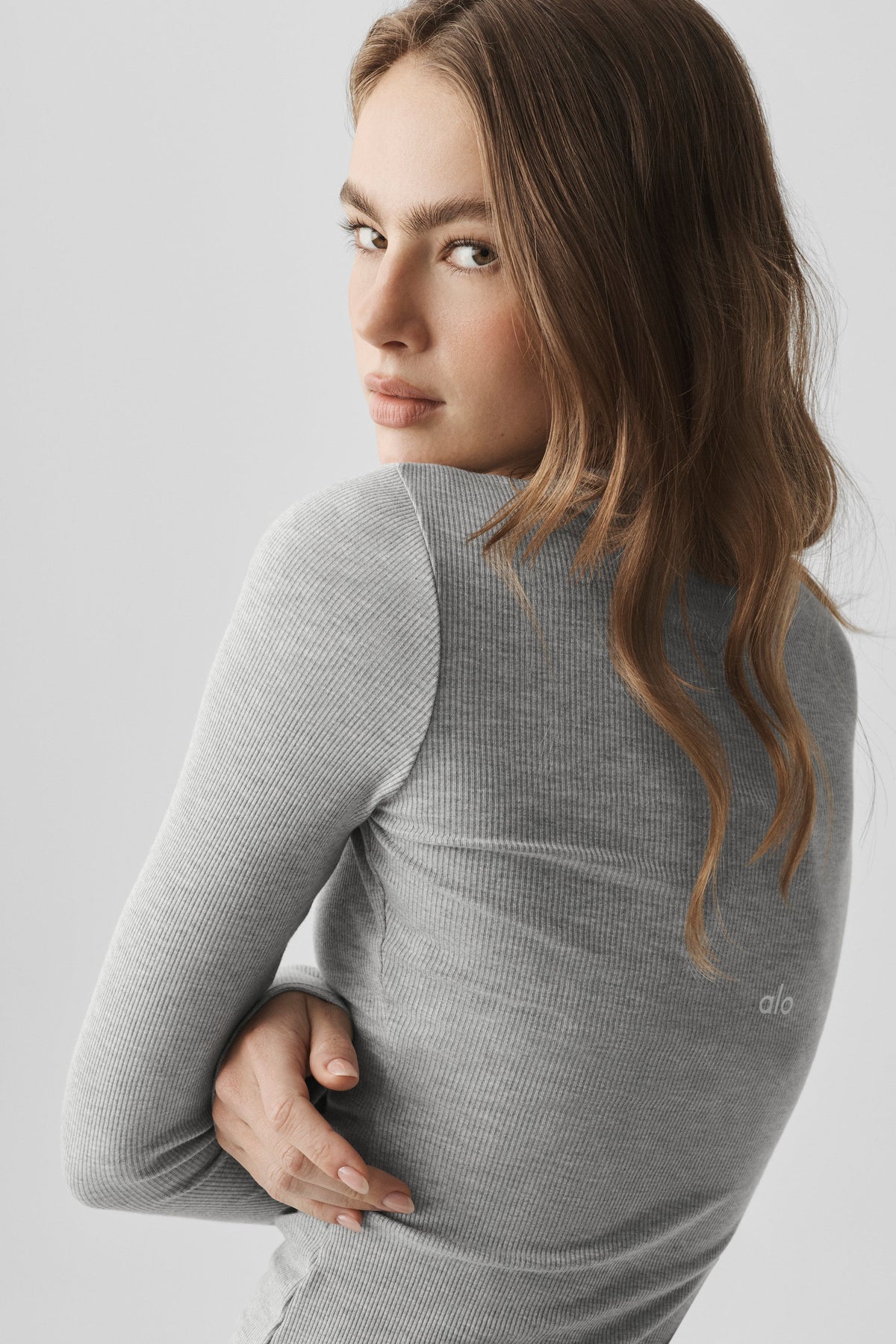 Ribbed Modal Long Sleeve - Athletic Heather Grey