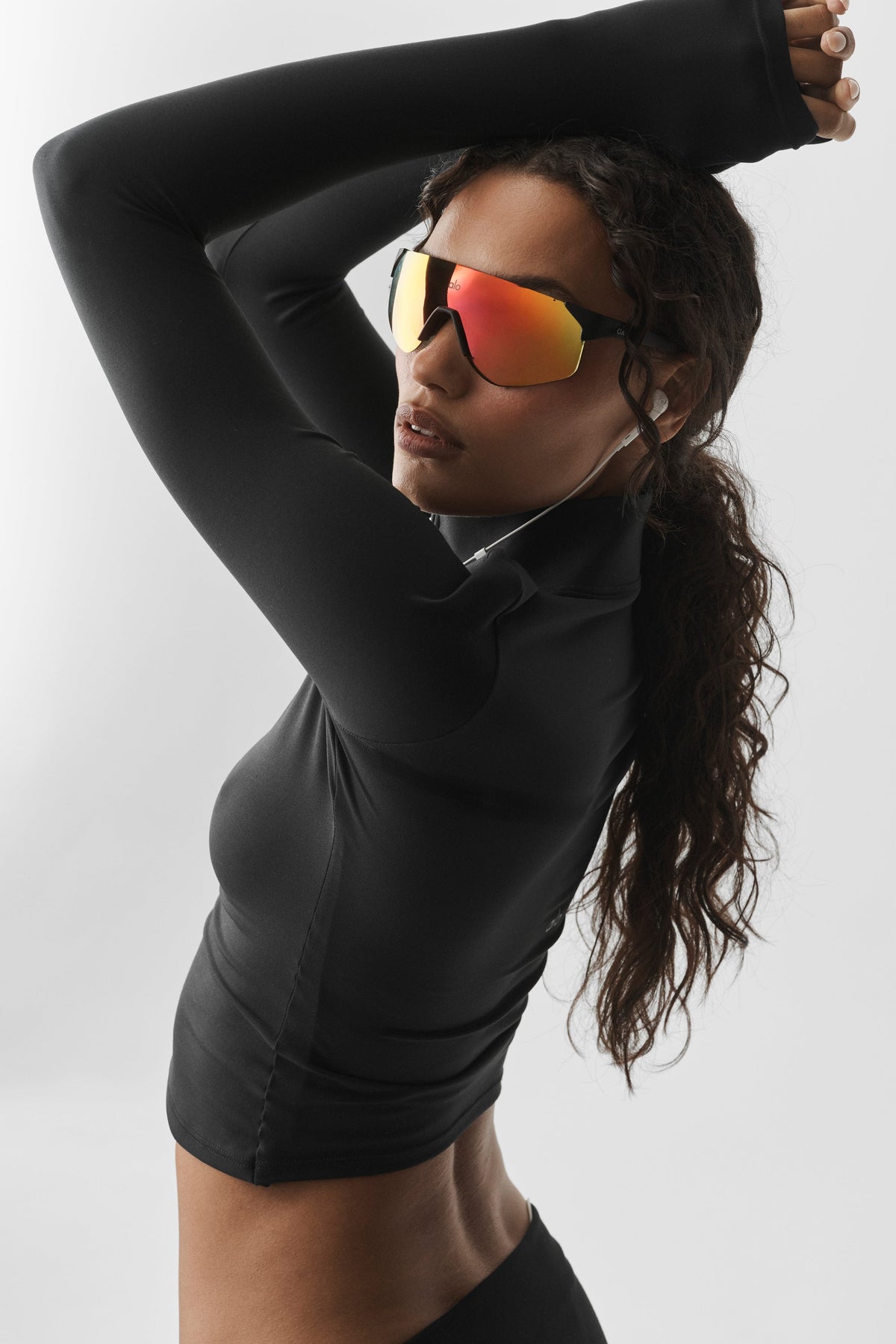 ALO Softsculpt Precision 1/4 Zip Long Sleeve - Black
