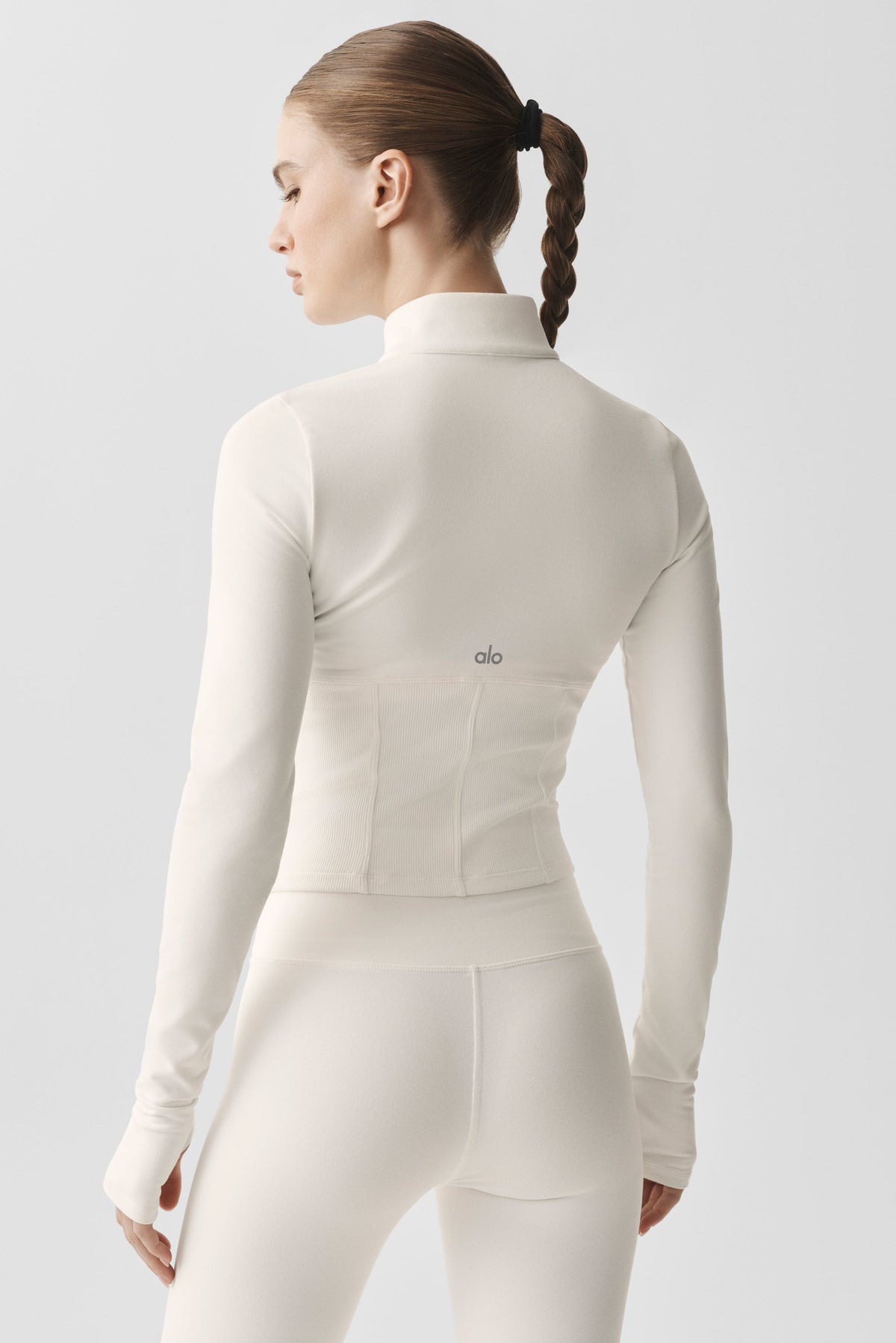 Airbrush Corset Full Zip Jacket - Ivory