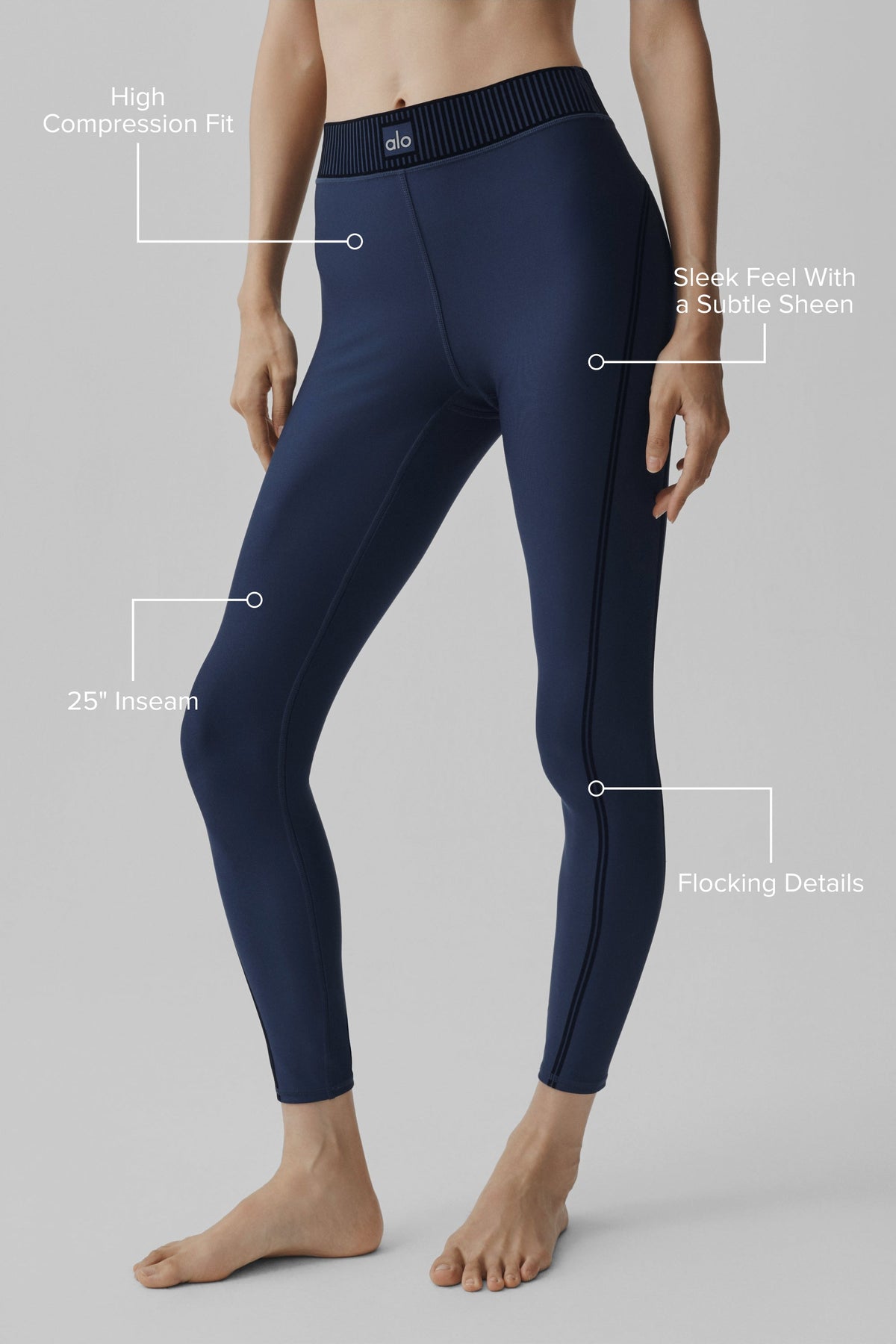 Airlift High-Waist 7/8 Line Up Legging - Navy