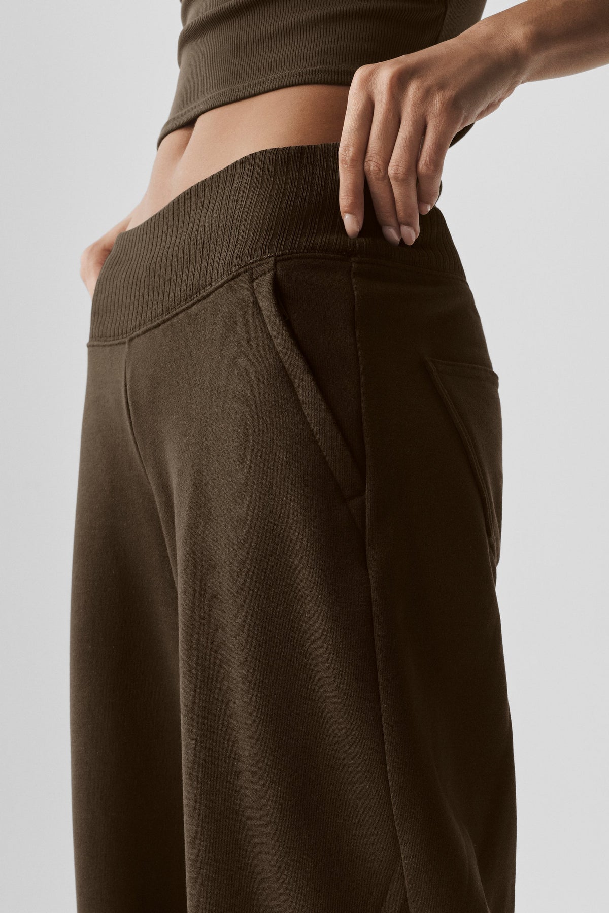 Serenity Wide Leg Sweatpant - Espresso