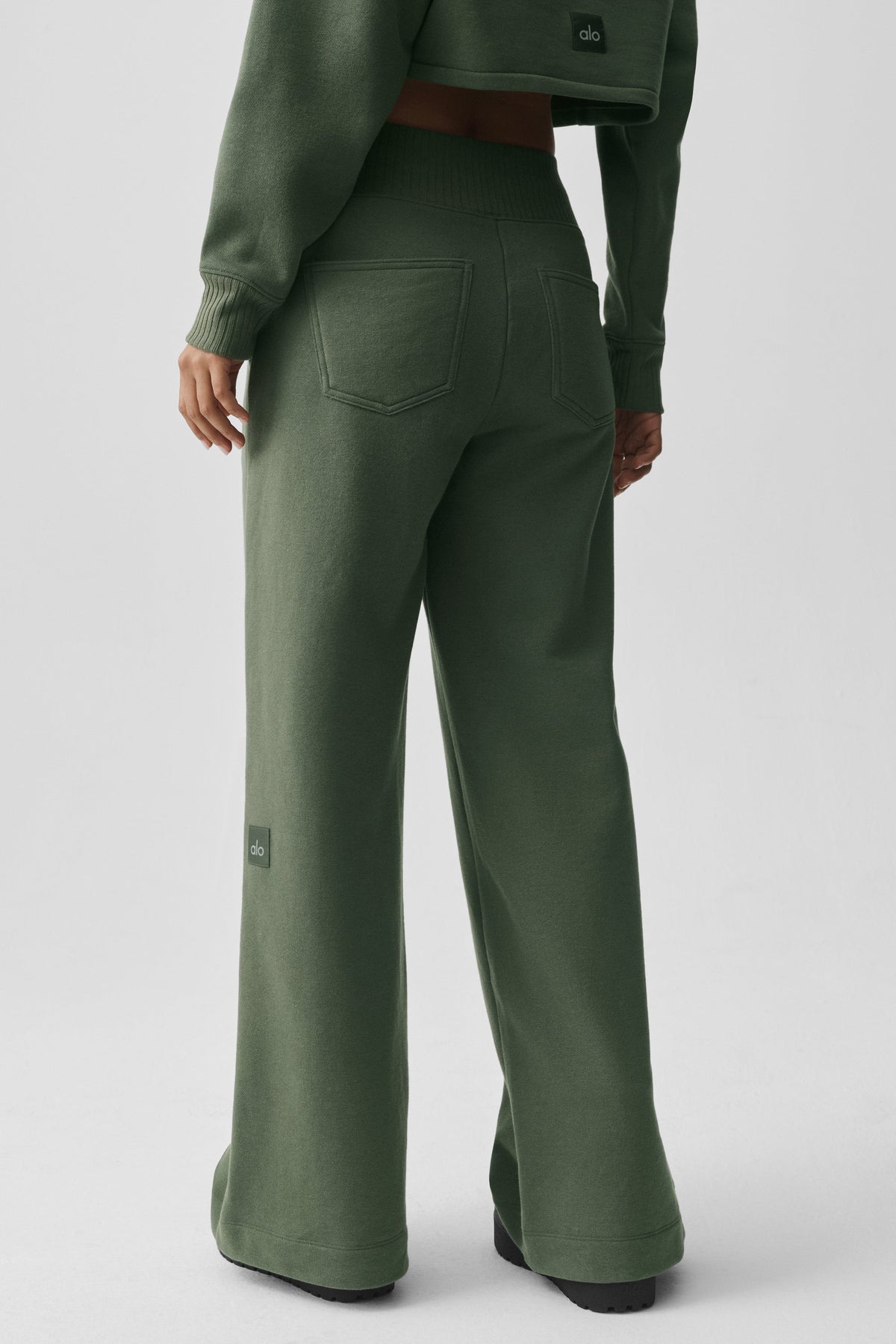 Serenity Wide Leg Sweatpant - Bamboo Green