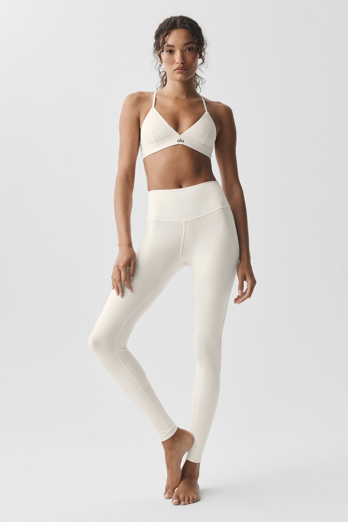 High-Waist Airbrush Legging - Ivory