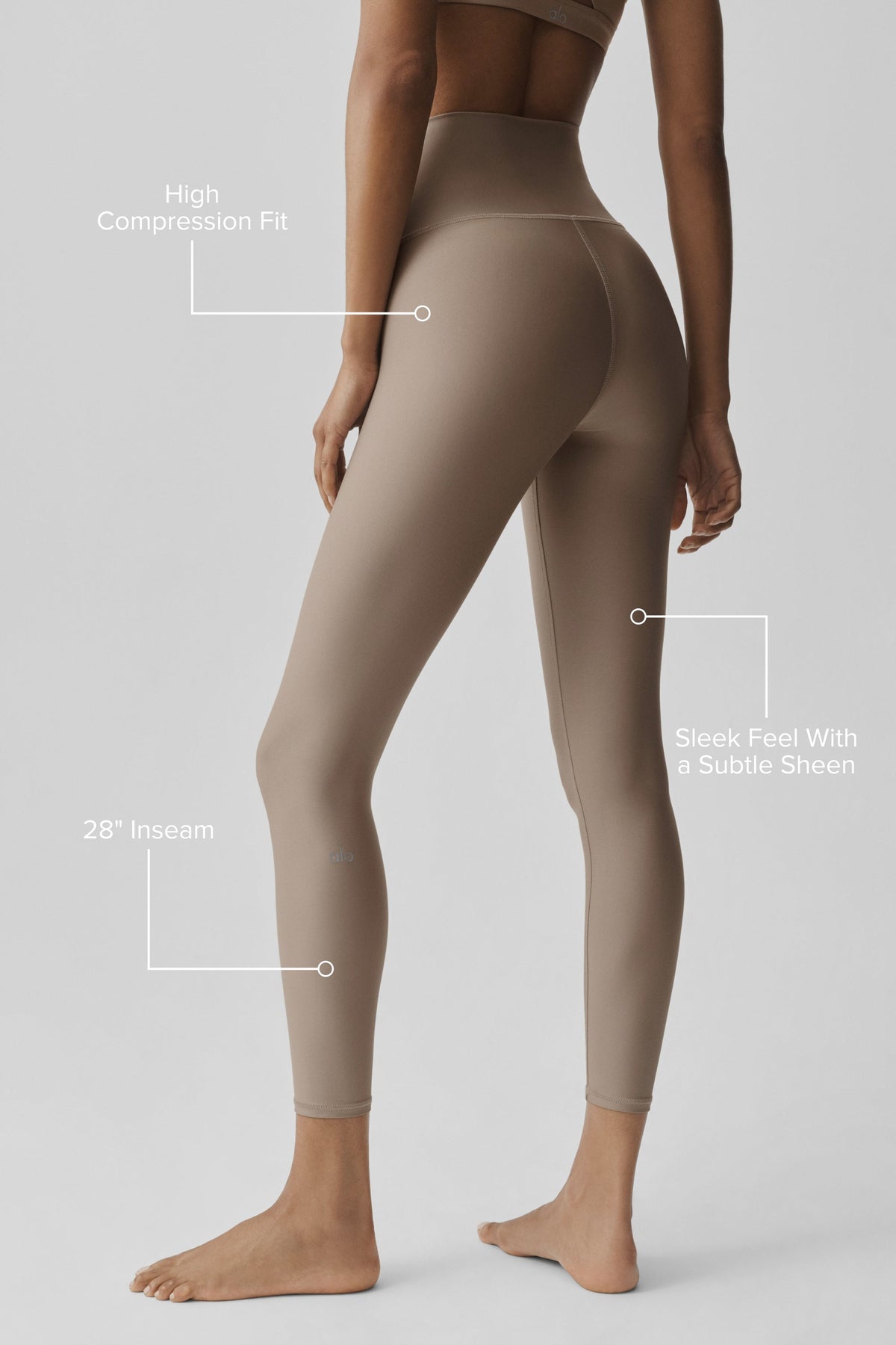 7/8 High-Waist Airlift Legging - Gravel
