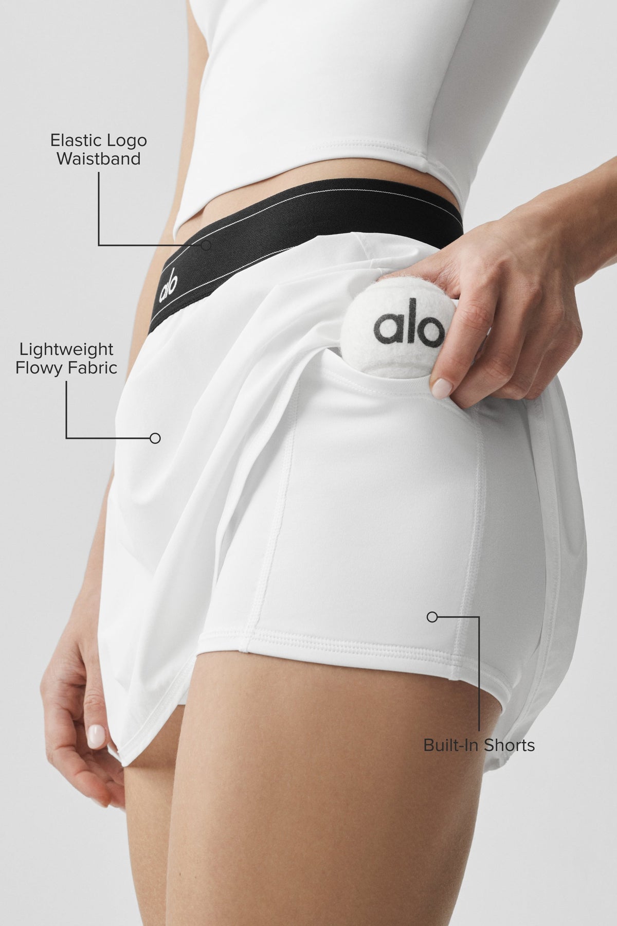 Match Point Tennis Skirt - White