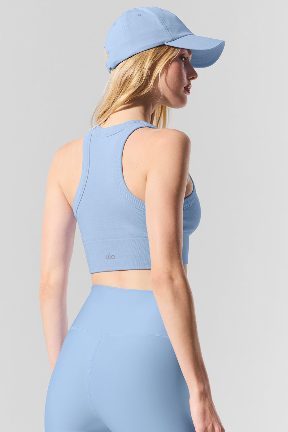 Seamless Delight High Neck Bra - Seashell Blue