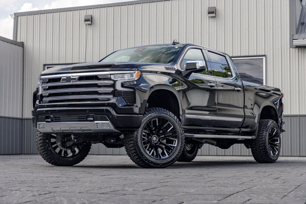 2024 Chevrolet Silverado 1500 High Country with a 6" BDS lift kit, 22x12 Fuel Rebar wheels, and 35" Avix Trailtek R/T tires.