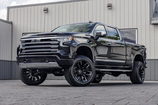 2024 Chevrolet Silverado 1500 High Country with a 6" BDS lift kit, 22x12 Fuel Rebar wheels, and 35" Avix Trailtek R/T tires.