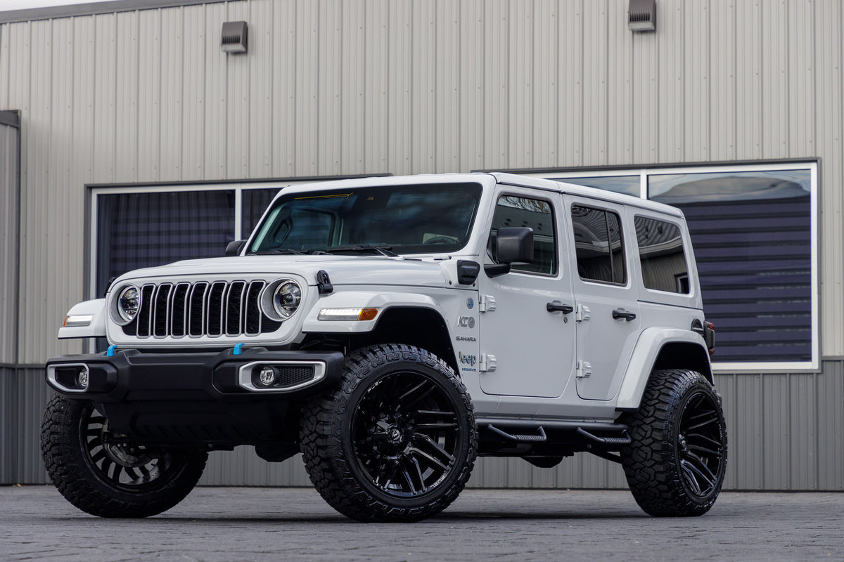 2024 Jeep Wrangler with a 2.5" Rough Country lift kit, 22x12 Fuel Typhoon wheels, and 35" Fury Country Hunter R/T tires.