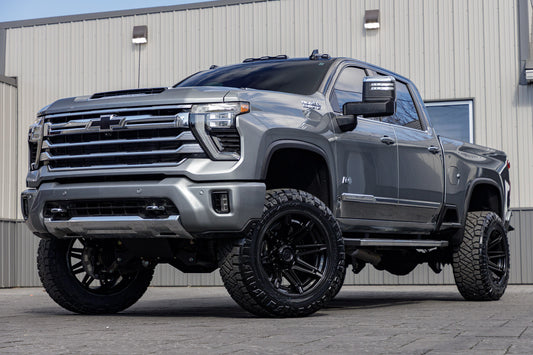 2024 Chevrolet Silverado 3500 High Country with a 5" BDS lift kit, 22x12 Fuel Brawl wheels, and 37" Nitto Ridge Grappler tires.