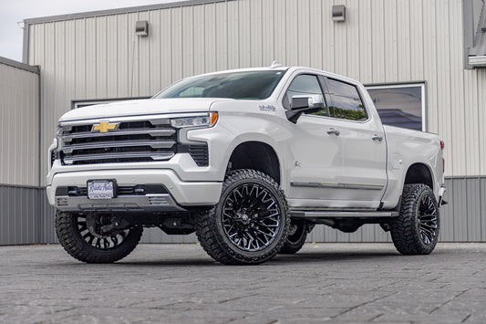 2023 Chevrolet Silverado 1500 High Country with a BDS 6" lift kit, 22x12 Fuel Strike wheels, and 35" Avix Trailtek R/T tires.