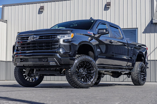 2024 Chevrolet Silverado 1500 RST with a 6" Rough Country lift kit, 22x12 Fuel Strike wheels, and 35" Fury Country Hunter R/T tires.