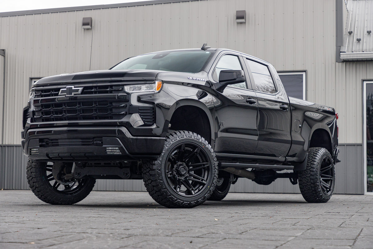 2022 Chevrolet Silverado 1500 RST with a 6" Rough Country lift kit, 22x10 Fuel Brawl wheels, and 35" Fury Country Hunter R/T tires.