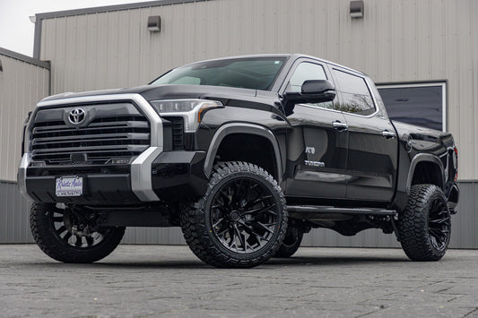 2024 Toyota Tundra Limited with a 6" Rough Country lift kit, 22x12 Fuel Flame wheels, and 35" Fury Country Hunter R/T tires.