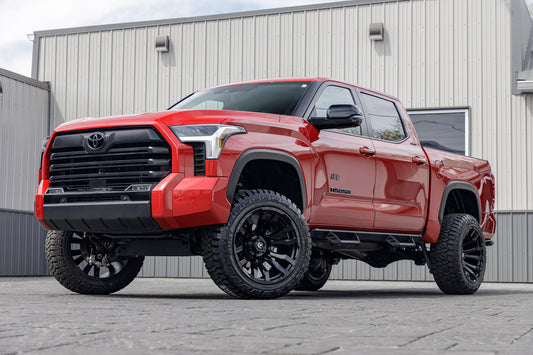 2025 Toyota Tundra Limited with a 6" Rough Country lift kit, 22x12 Fuel Blitz wheels, and 35" Fury Country Hunter R/T tires.