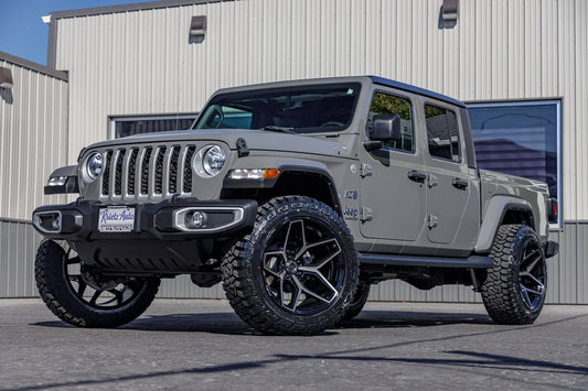 2021 Jeep Gladiator Overland with a 2.5" Rough Country lift kit, 22x12 Fuel Flux wheels, and 35" Fury Country Hunter R/T tires.