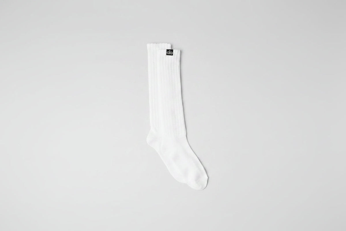 Unisex Scrunch Sock - White