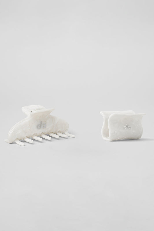 Effortless Claw Clip (2-Pack) - White Pearl