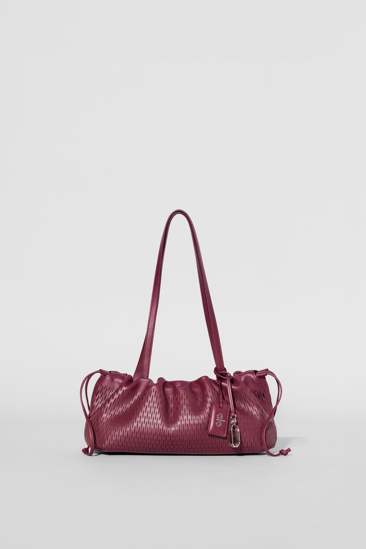ALO Leather Mesh Mini Unwind Cinch - Bordeaux Leather Mesh