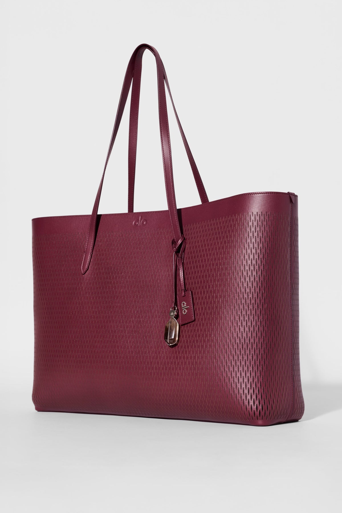 ALO Leather Mesh Tranquility Tote - Bordeaux Leather Mesh