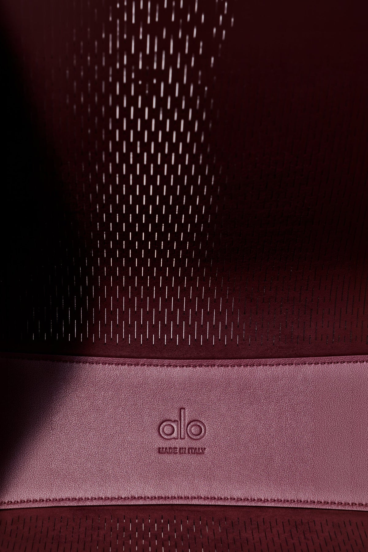 ALO Leather Mesh Tranquility Tote - Bordeaux Leather Mesh