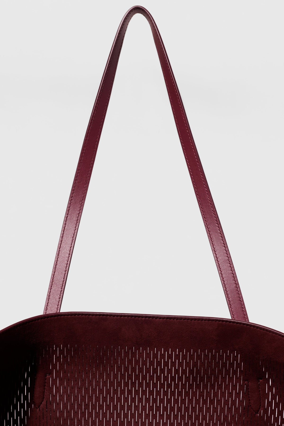 ALO Leather Mesh Tranquility Tote - Bordeaux Leather Mesh
