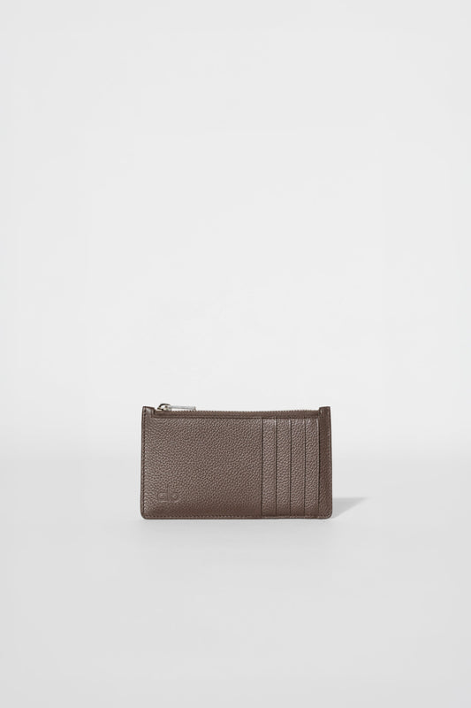 Zip Card Holder - Espresso Leather