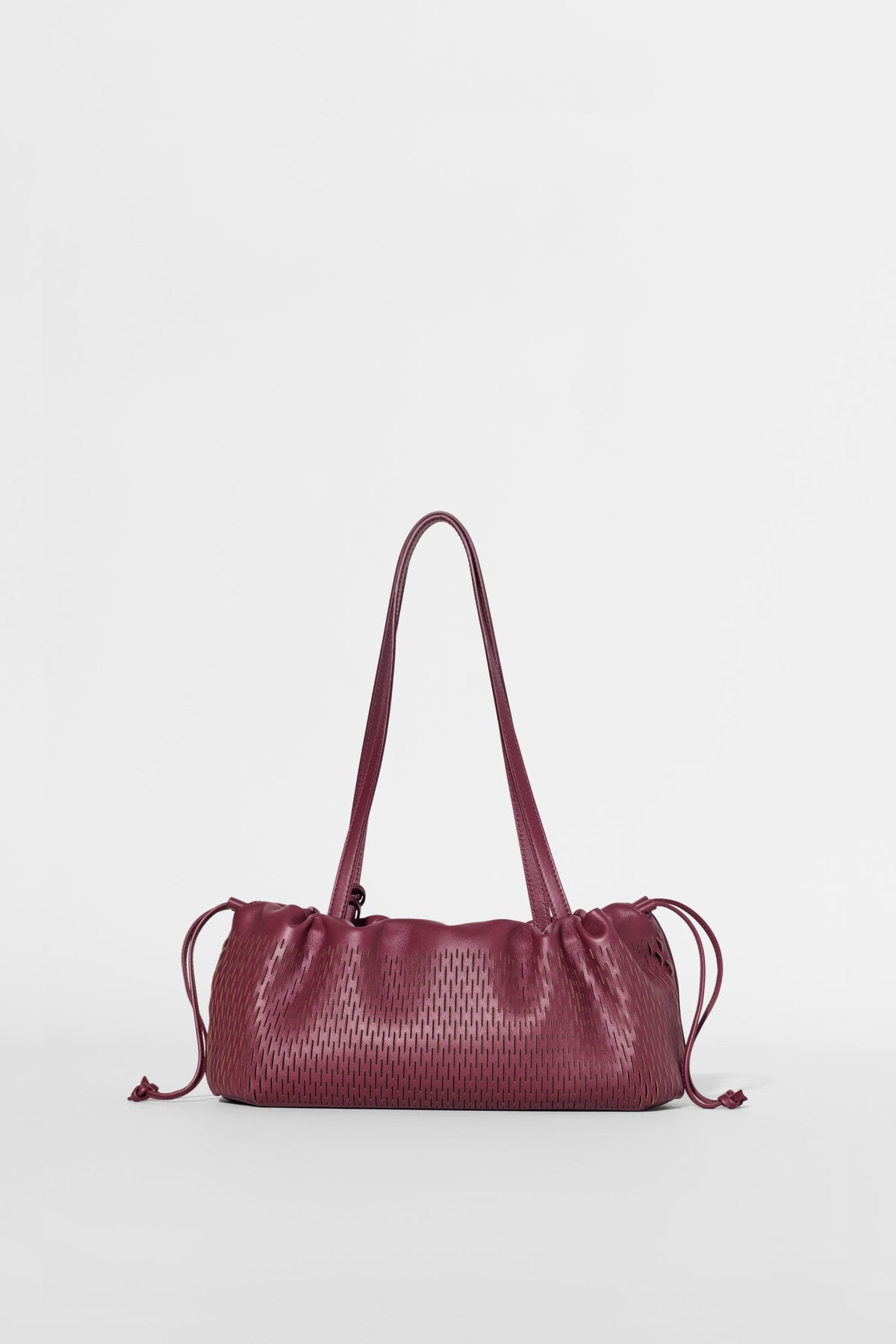 ALO Leather Mesh Mini Unwind Cinch - Bordeaux Leather Mesh