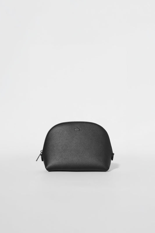 Small Crescent Pouch - Black Leather