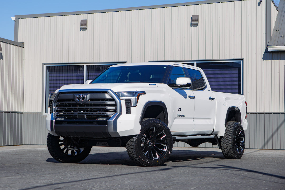 2025 Toyota Tundra Limited with a 6" Rough Country lift kit, 22x12 Fuel Rebar wheels, and 35" Fury Country Hunter R/T tires.