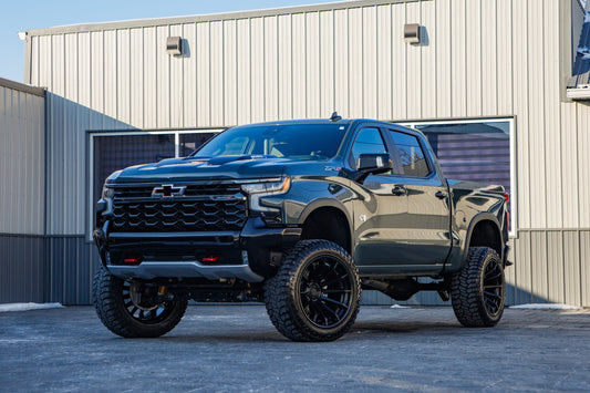 2026 Chevrolet Silverado 1500 ZR2 with a 4" Readylift lift kit, 22x12 Fuel Burn wheels, and 35" Avix Trailtek R/T tires.