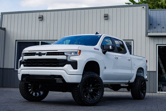 2024 Chevrolet Silverado 1500 RST with a 6" Rough Country lift kit, 22x12 Fuel Flame wheels, and 35" Avix Trailtek R/T tires.