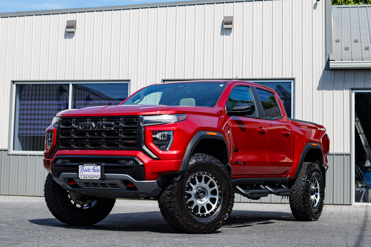 2024 GMC Canyon AT4X with a 2" Eibach Leveling kit, 18x9 Method 305 Standard wheels, and 305/70 BFGoodrich All-Terrain T/A KO3 tires.