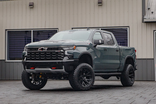2025 Chevrolet Silverado 1500 ZR2 with a 4" ReadyLift lift kit, 22x12 Fuel Catalyst wheels, and 35" Fury Country Hunter R/T tires.